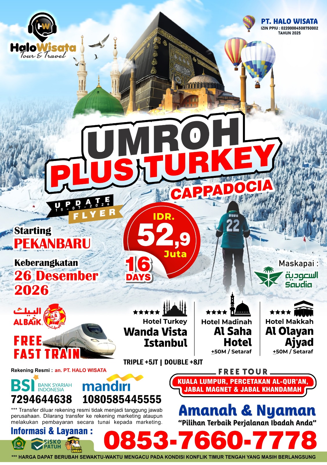 PAKET UMROH PLUS TURKEY